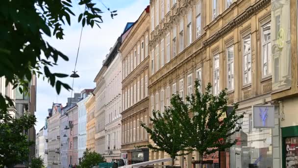 Wiedeń Austria Sierpień 2022 Piękne Ujęcia Typowym Pięknem Architektury Starego — Wideo stockowe