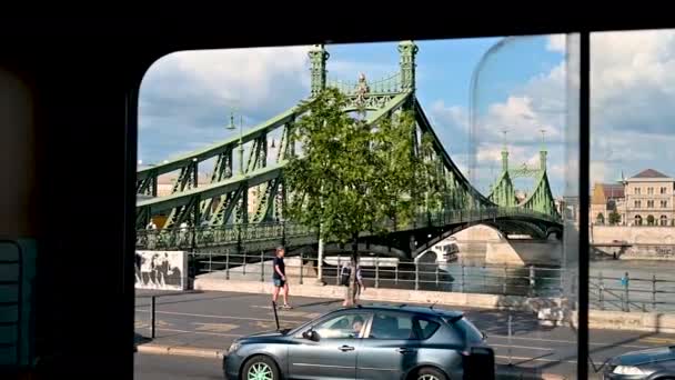 Budapest Hungary August 2022 Amazing Pov Slow Motion Footage Tram — Stock Video