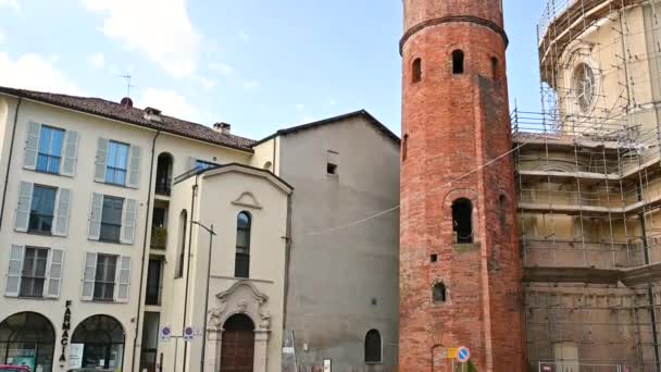 Asti Italie Avril 2023 Images Église Collégiale Gothique San Secondo — Video