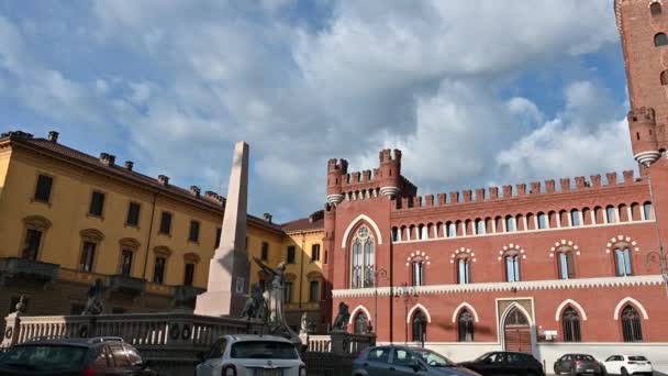 Asti Italy April 2023 Footage Gothic Collegiate Church San Secondo — Stock Video