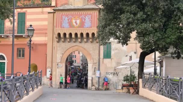 Finalborgo Provinz Savona Ligurien Italien September 2020 Schöne Gekippte Aufnahmen — Stockvideo