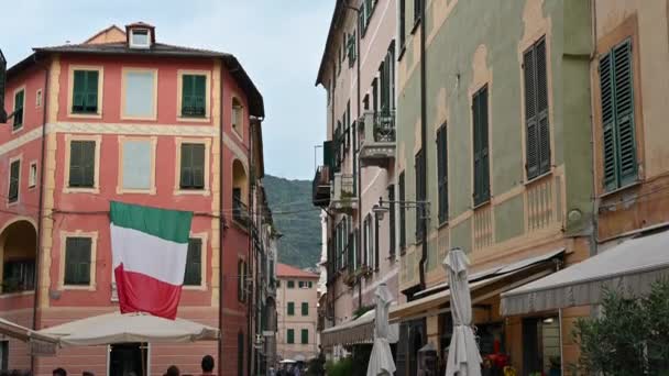 Finale Ligure Marina Liguria Włochy Września 2020 Przechylne Ujęcia Ulicach — Wideo stockowe