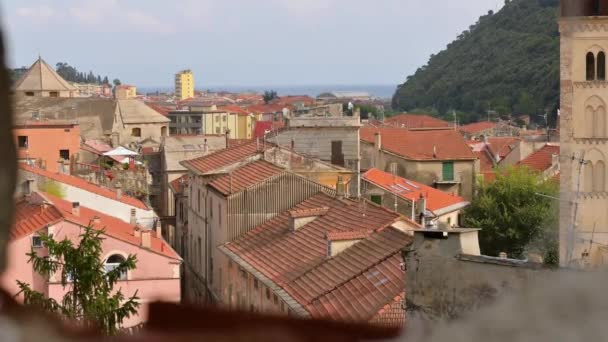 Straordinario Filmato Una Scappatoia Nelle Mura Del Forte Finalborgo Liguria — Video Stock