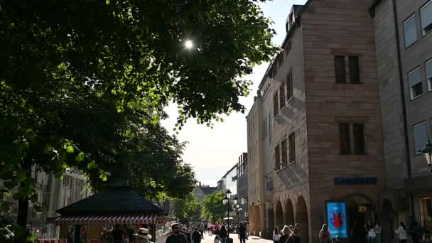 Nürnberg Germania August 2023 Imagini Frumoase Filmare Lentă Oameni Care — Videoclip de stoc