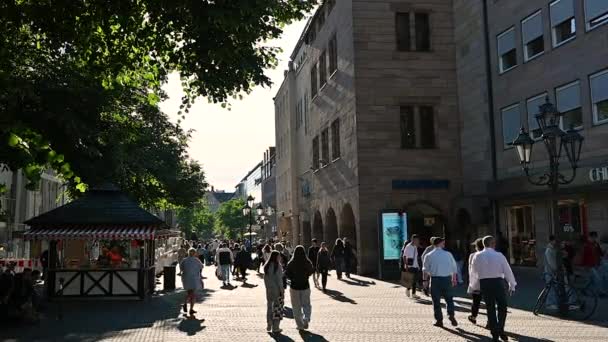 Nürnberg Németország 2023 Augusztus Gyönyörű Lassított Felvétel Késő Délutáni Fényben — Stock videók