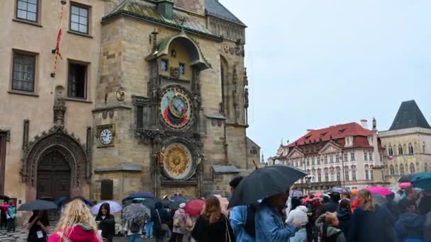 Praga República Checa Agosto 2023 Atractivo Vídeo Pov Caminando Entre — Vídeos de Stock
