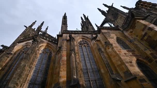 Прага Чехія Серпня 2023 Року Кадри Знаковим Зображенням Собору Сан — стокове відео