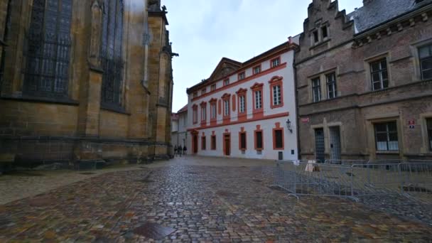 Прага Чехія Серпня 2023 Року Взяти Участь Зйомках Пов Дощового — стокове відео