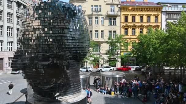 Praga Repubblica Ceca Agosto 2023 Capo Dello Scrittore Kafka Opera — Video Stock