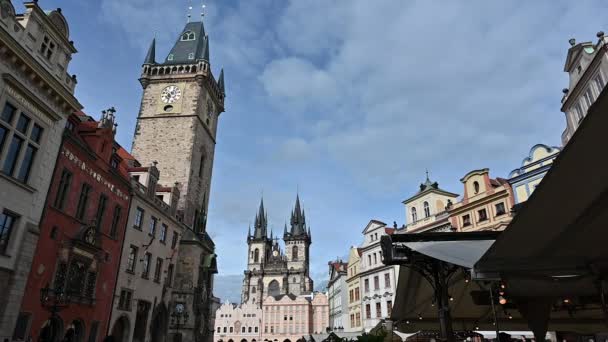 Praga República Checa Agosto 2023 Vista Postal Este Metraje Cámara — Vídeo de stock