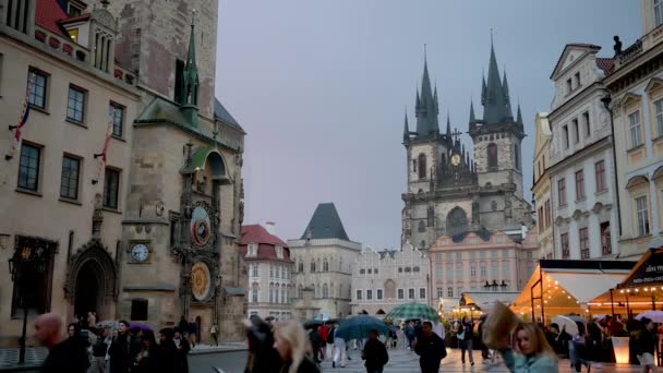 Praga República Checa Agosto 2023 Vista Postal Este Metraje Cámara — Vídeo de stock