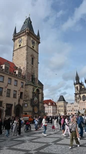 Prague Czech Republic August 2023 Amazing Footage Vertical Format One — Stock Video