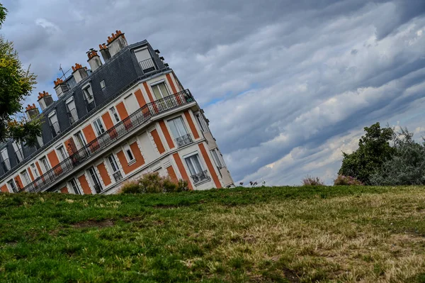 Paříž Kopec Montmartre Potápějící Dům — Stock fotografie