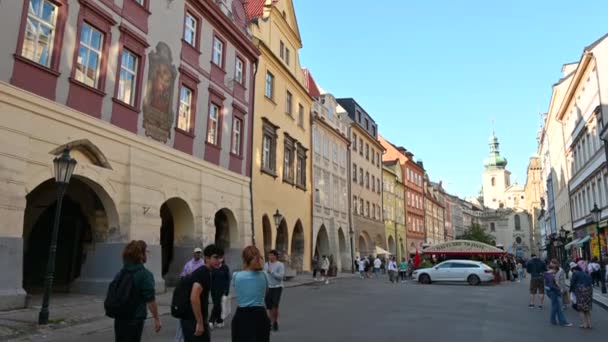 Praga República Checa Agosto 2023 Vida Ciudad Centro Histórico Las — Vídeos de Stock