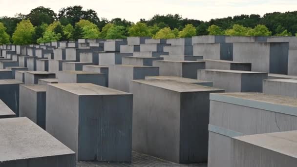 Berlin Tyskland August 2023 Vipp Bevegelse Opptak Minnet Til Jødiske – stockvideo
