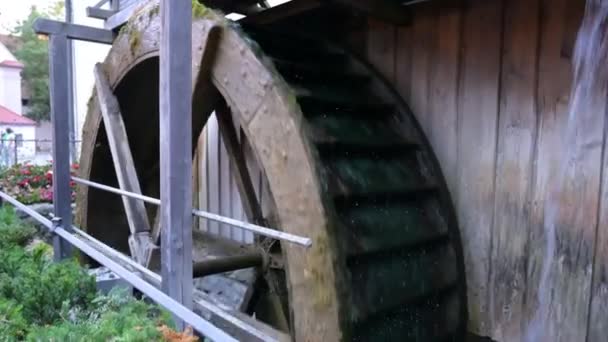 Wangen Allgäu August 2023 Schöne Aufnahmen Der Wassermühle Altstadtplatz — Stockvideo