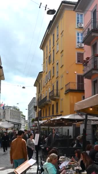 Milan Lombardy Talya Nisan 2024 Eski Şehirdeki Ikonik Brera Ile — Stok video