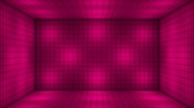 Hi-Tech Işıklandırılmış Küp Odası Sahnesi, Magenta, Olaylar, 3D, Döngülenebilir, 4K