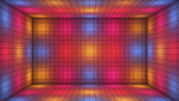 Broadcast Tech Alternativo Lampeggiante Palcoscenico Illuminato Cubi Camera Multi Colore — Video Stock