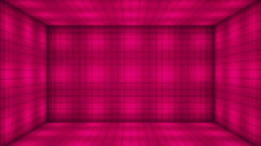 Hi-Tech Işıklandırılmış Küp Odası Sahnesi, Magenta, Olaylar, 3D, Döngülenebilir, 4K