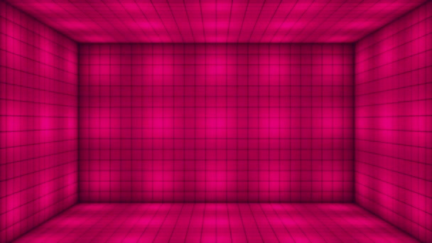 Трансляция Tech Blinking Illuminated Cubes Room Stage Magenta Озил Loopable — стоковое видео