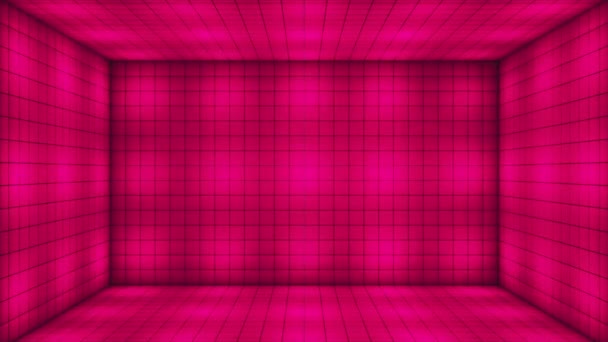 Tech Alternate Blinking Illuminated Cubes Room Stage Magenta Events Loopable — ストック動画