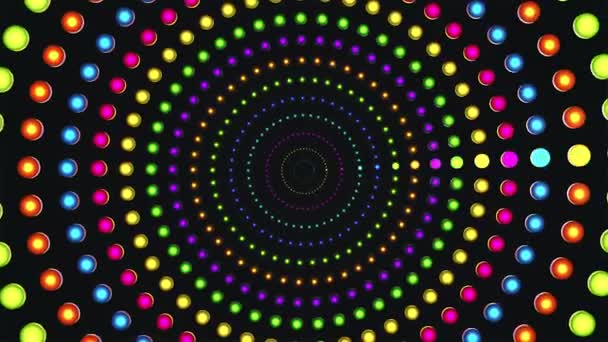 Broadcast Spinning Ujawnienie Tech Świecące Światła Tunelu Multi Color Wydarzenia — Wideo stockowe