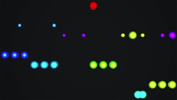Diffusion Décoloration Révélant Des Cercles Éclairés Haute Technologie Multicolore Événements — Video