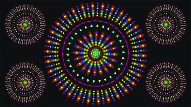 Broadcast Spinning Hallo Tech Alternative Blinkende Leuchtmuster Mehrfarbig Events Loopable — Stockvideo