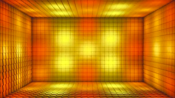 Broadcast Pulsating Tech Illuminated Cubes Room Stage Multi Color Events — стокове відео