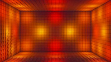 Pulsating Hi-Tech yanıp sönen Küp Odası Sahnesi, Çoklu Renk, Olaylar, 3D, Döngü, 4K