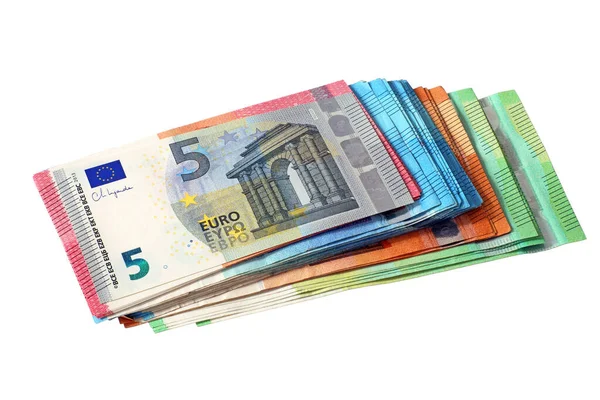 Pile Euro Notes — Stock Photo, Image