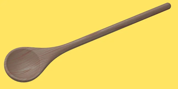 Ξύλινα Στερεά Σκεύη Κουζίνας Κουτάλι Κίτρινο Φόντο Καθιστούν Εργαλεία Οικιακής — Φωτογραφία Αρχείου