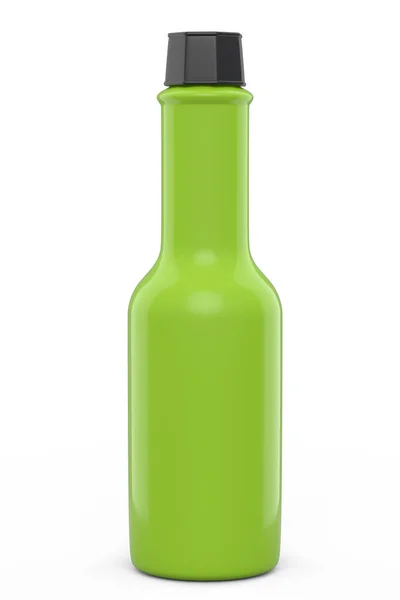 Гаряча Пляшка Соусу Табаско Ізольована Білому Тлі Рендеринг Інгредієнта Мексиканської — стокове фото