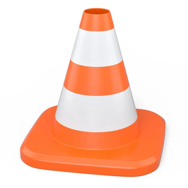 Traffic Cone Construction Road Work White Background Render Concept Maintenance — Stock Photo, Image