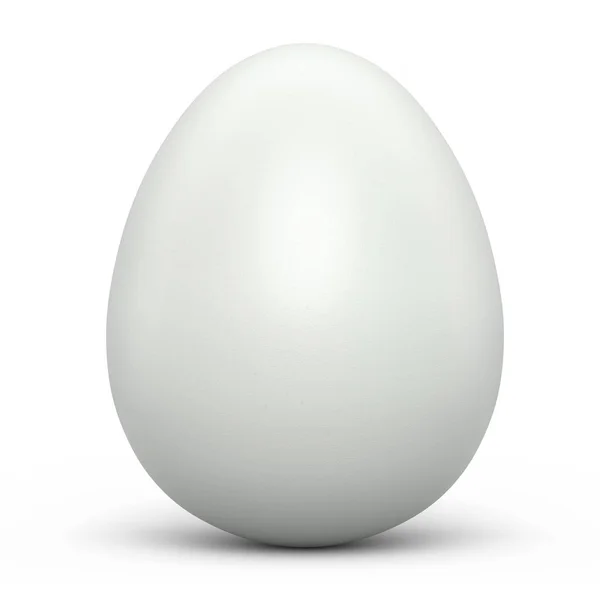 Farm Raw Organic White Sugar Coated Eggs Isolated White Background — Stock Photo, Image