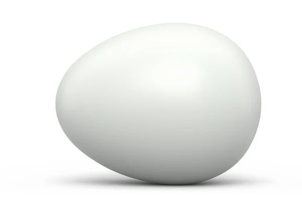 Farm Raw Organic White Sugar Coated Eggs Isolated White Background — Stock Photo, Image