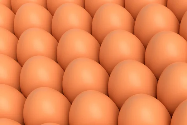 Многие Фермы Сырые Органические Коричневые Куриные Яйца Фон Показ Пасхальной — стоковое фото