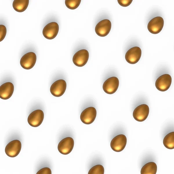 Patrón Granja Cruda Huevos Pollo Oro Orgánico Fondo Abstracto Renderizado — Foto de Stock
