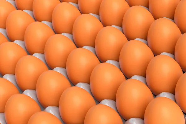 Birçok Çiftlik Organik Kahverengi Tavuk Yumurtası Arka Planda Yerel Pazar — Stok fotoğraf