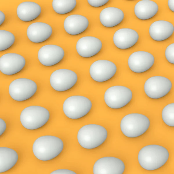 Agrupe Huevos Pollo Blanco Orgánicos Crudos Granja Pie Línea Fondo —  Fotos de Stock