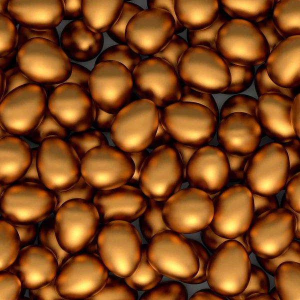 Haufen Von Rohen Bio Gold Hühnereiern Abstrakter Hintergrund Darstellung Von — Stockfoto