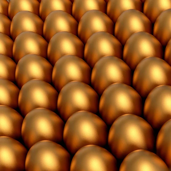 Hromada Farmy Syrových Organických Zlatých Kuřecích Vajec Abstraktní Pozadí Vykreslení — Stock fotografie