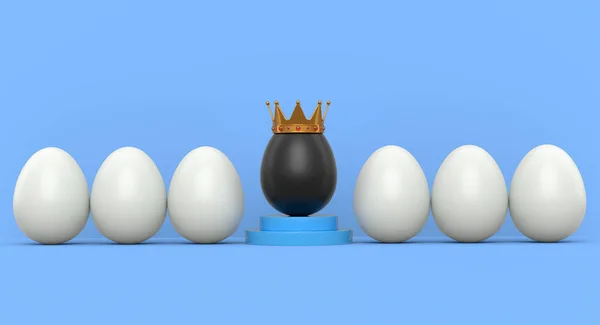Çiftlik Beyaz Tavuk Yumurtaları Üzerinde Ifadeler Komik Yüz Mavi Arka — Stok fotoğraf