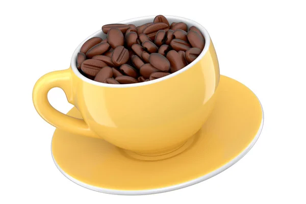 カプチーノ アメリカーノ エスプレッソ ココアを白を基調としたセラミックコーヒーカップ コンセプトの3Dレンダリングは 食品や飲料をリサイクル包装やドーナツに持ち帰ります — ストック写真