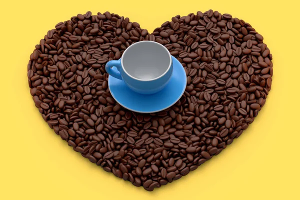 Ceramic Coffee Cup Coffee Beans Cappuccino Americano Espresso Mocha Latte — Stock Photo, Image