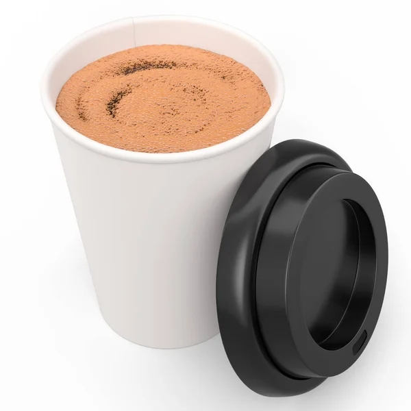 Paper Coffee Cup Cover Cappuccino Americano Espresso Mocha Latte Cocoa — Stock Photo, Image
