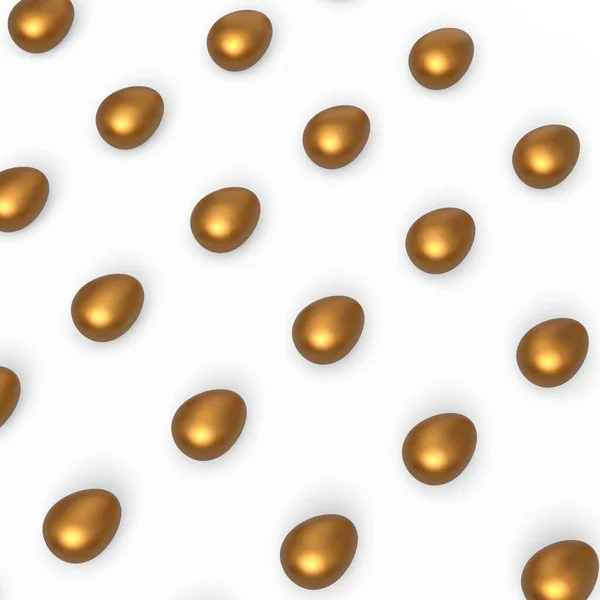 Pattern from farm raw organic gold chicken eggs, abstract background. 3d render of Easter concept or Black Friday, luxury, wealth and imperial power