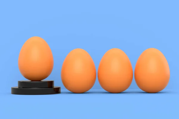 닭알을 알들을 놓는다 인사장을 식사의 개념이다 디스플레이를 — 스톡 사진