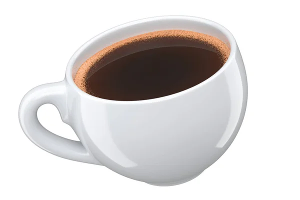 Ceramic Coffee Cup Foam Cappuccino Americano Espresso Mocha Latte Cocoa — Foto Stock
